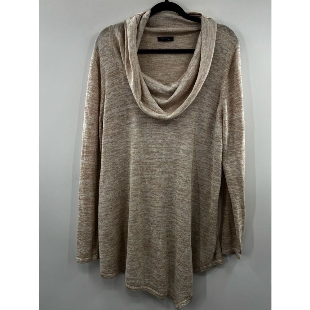3For$20 Cupio Light Taupe Cowl Neck Women's Sweater size:1X